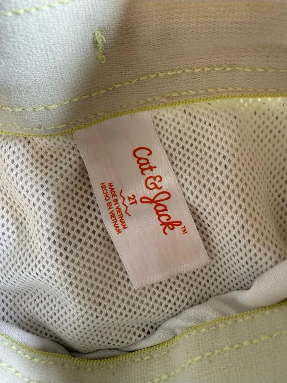 Cat & Jack Dinosaur Print Shorts Toddler 2T Yellow Green